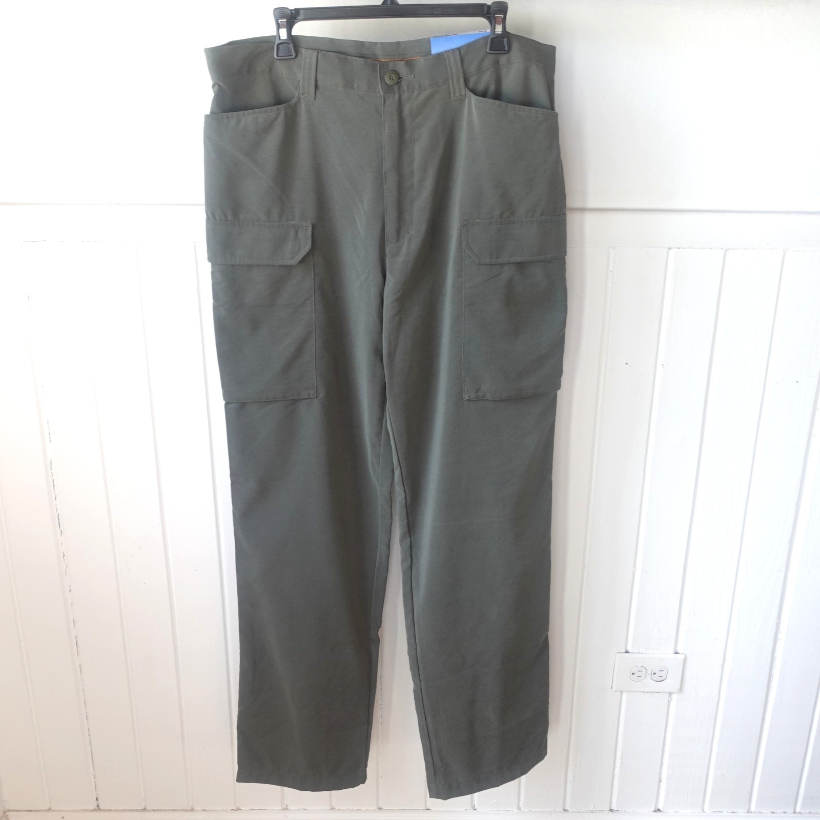 New Patagonia Pants Mens 38 Green All Terrain Quandary Cargo Hiking Pockets Gorp